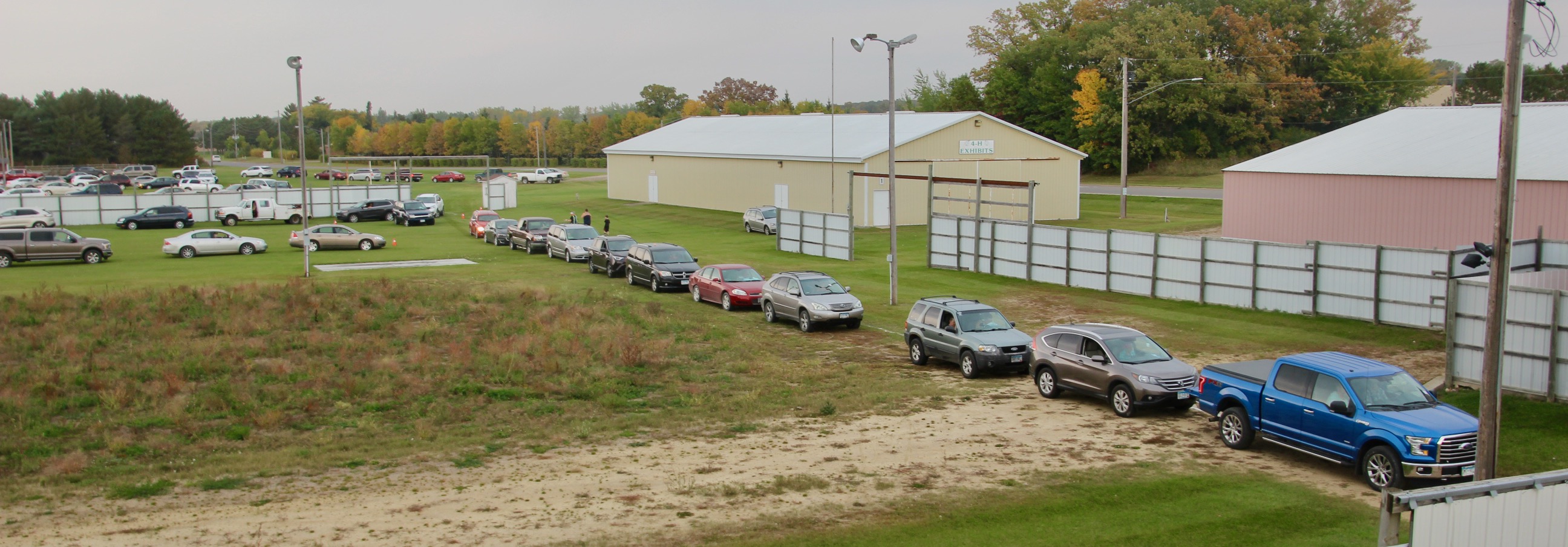 Line for the Food Drop in Long Prairie